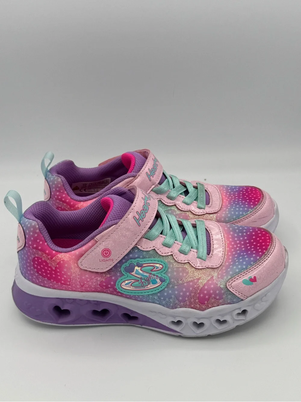 Skechers ‘Simply Love’ Flutter Heart Lights Multi-Color Light Up Sneakers
